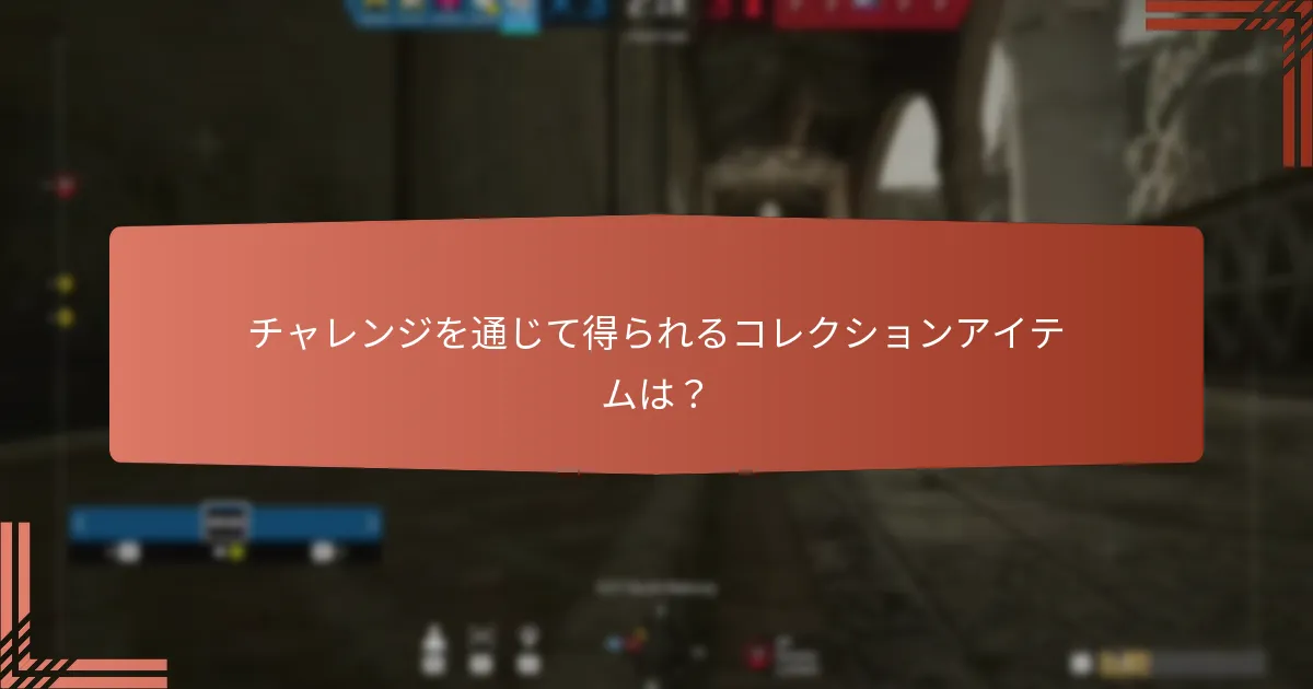 チャレンジを通じて得られるコレクションアイテムは？